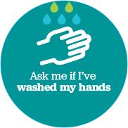 East Jefferson General Hospital -  Button -  "Ask me if I washed my hands"