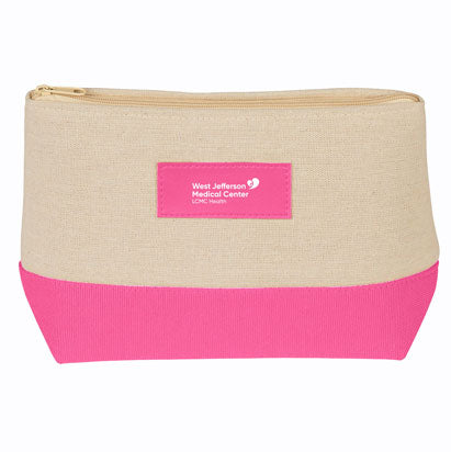 West Jefferson Medical Center Pink Cosmetic Bag