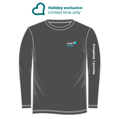 CLOSE OUT- Personal Item 2024 Holiday Exclusive Dark Grey Heather  Long Sleeve Tee Shirt