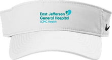 Load image into Gallery viewer, East Jefferson General Hospital Nike Dri-FIT Team Performance Visor with Embroidered Logo