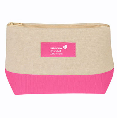 Lakeview Hospital  Pink Cosmetic Bag