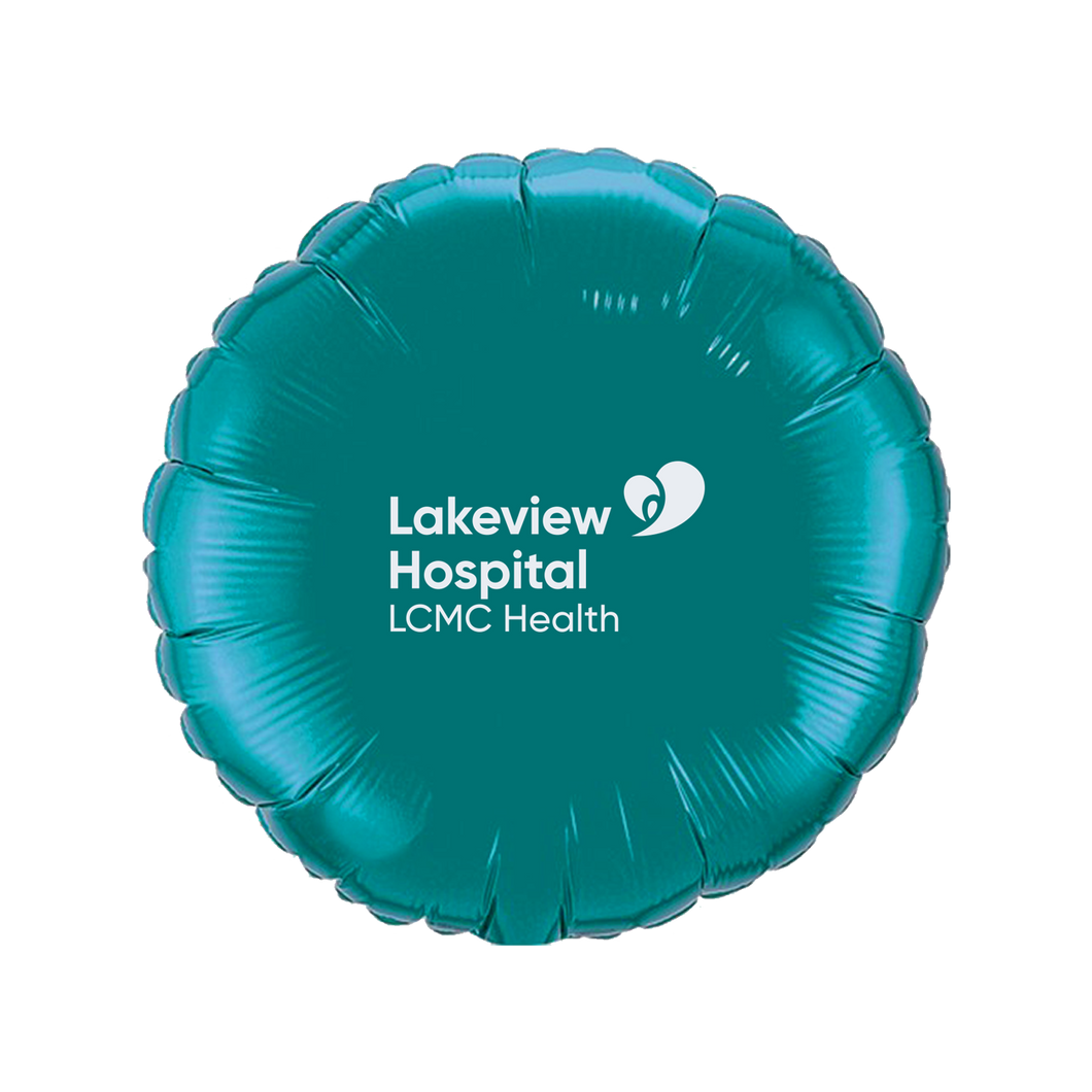 Lakeview Hospital 18” Microfoil Balloon with 1 Color Imprint