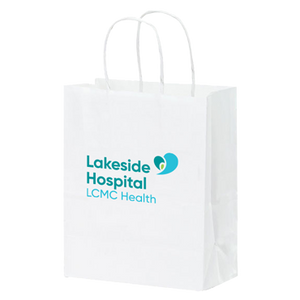 Lakeside Hospital White Kraft Paper Shopper Tote Bag