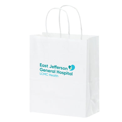 East Jefferson General Hospital White Kraft Paper Shopper Tote Bag