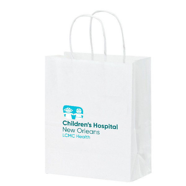 Children's Hospital White Kraft Paper Shopper Tote Bag
