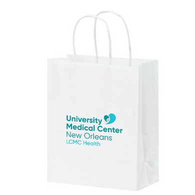 University Medical Center White Kraft Paper Shopper Tote Bag